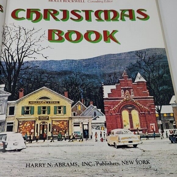 Vintage NORMAN ROCKWELL CHRISTMAS Book Charming Illustrations Music Poem Stories - Picture 7 of 16